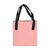 PU Jewelry Set Drawer Boxes with Square Sponge Inside and Texture Paper Rectangle Jewelry Bags ABAG-B009-02D-1