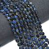 Natural Blue Agate Beads Strands G-K389-B27-01-2