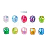 AB Color Plated Eco-Friendly Transparent Acrylic Beads TACR-CJ0001-13-3