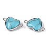 Synthetic Turquoise Love Heart Pendants G-T138-205E-P-2