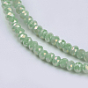 Electroplate Glass Beads Strands GLAA-F077-FR12-3