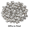 DICOSMETIC 50Pcs Skull Alloy European Beads FIND-DC0002-63-3