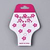 Fold Over Cardboard Paper Jewelry Display Cards for Necklace & Bracelet Storage CDIS-N004-02-3