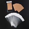 100Pcs Rectangle Kraft Paper One Pair Earring Display Cards with Hanging Hole CDIS-YW0001-02A-2