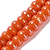 Glazed Porcelain Rondelle Beads PORC-Q001-01B-1