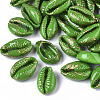 Spray Painted Natural Cowrie Shell Beads X-SSHEL-R047-03-A03-1