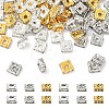 90Pcs 3 Colors Brass Rhinestone Spacer Beads KK-YW0004-58-1