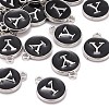 Platinum Plated Alloy Charms X-ENAM-S118-02Y-P-4