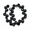 Natural Black Stone Beads Strands G-T005-01-2