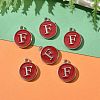 Platinum Plated Alloy Enamel Charms X-ENAM-S118-03F-P-5