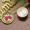 Christmas Series Wax Seal Brass Stamp Head AJEW-M037-01G-13-1