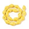 Handmade Printed Porcelain Beads Strand PORC-T133-01D-2