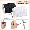 2 Rolls 2 Colors Waxed Cotton Cords YC-PH0001-52H-2