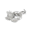 Brass Micro Pave Cubic Zirconia Pendants KK-P330-01B-P-2