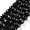 Natural Black Tourmaline Beads Strands G-NH0021-A24-01-1