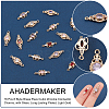 AHADERMAKER 16Pcs 8 Style Brass Pave Cubic Zirconia Connector Charms KK-GA0001-29-4