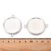 Tibetan Style Alloy Flat Round Connector Cabochon Settings PALLOY-N178-11AS-3