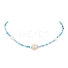 Summer Beach Sea Turtle Dyed Synthetic Turquoise & Glass Seed Beads Beaded Necklaces for Women NJEW-JN05081-02-1