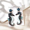 Alloy Rhinestone Dangle Earrings EJEW-D300-01G-01-2