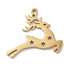 Christmas Theme 304 Stainless Steel Pendants STAS-R003-04G-06-1