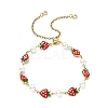 Adjustable Brass Enamel Slider Bracelets BJEW-JB13841-2