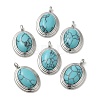 Synthetic Turquoise Pendants KK-M270-41P-03-1