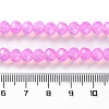 Baking Paint Transparent Glass Beads Strands DGLA-A034-J6MM-D05-4
