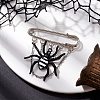 Halloween Spider Alloy Enamel Charm Brooch Pin JEWB-TA00018-2
