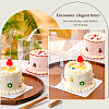 Foldable Transparent Plastic Single Cake Gift Packing Box CON-WH0084-42B-8