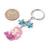 Mermaid Opaque Resin Pendant Keychain X1-KEYC-JKC00624-03-3