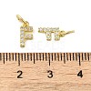 Brass Micro Pave Cubic Zirconia Pendants KK-M273-02G-F-3