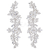 Brass Rhinestone Cloth Patches PATC-WH0031-003S-02-1