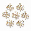 Brass Micro Pave Cubic Zirconia Pendants KK-S359-020A-RS-1