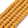 Synthetic Coral Dyed Carved Beads BSHE-H114-01D-1
