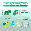 SUNNYCLUE 10Pcs 5 Style Silicone Beads SIL-SC0001-14-2
