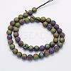 Electroplate Natural Druzy Agate Beads Strands G-G708-10mm-07-2