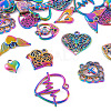 24Pcs 12 Style Rainbow Color Alloy Pendants FIND-TA0003-91-2
