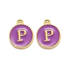 Golden Plated Alloy Enamel Charms ENAM-Q437-12P-1