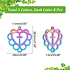 24Pcs 3 Colors 304 Stainless Steel Pendants STAS-DC0012-02-2