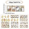 Gorgecraft 4 Sets 4 Styles PET Transparent Window Decorative Stickers DIY-GF0006-98-2