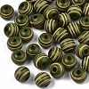 Painted Natural Wood Beads WOOD-T021-54A-04-1