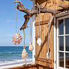 20Pcs 5 Styles Natural Shell Big Pendants BSHE-BM0001-01-7