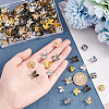 240Pcs 6 Colors Iron Bead Caps IFIN-AR0001-28-3