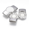 304 Stainless Steel Magnetic Clasps X-STAS-G143-66P-3