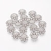 Tarnish Resistant Multi-Petal 304 Stainless Steel Flower Bead Caps STAS-L205-08P-1