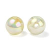 UV Plating Rainbow Iridescent Acrylic Beads OACR-F004-04A-3