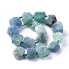Natural Gemstone Fluorite Rough Nuggets Bead Strands G-E219-08A-2