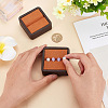 Square Imitation Leather with Fibre Cloth Loose Diamond Jewelry Display Case ODIS-WH0038-23A-3