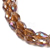 Transparent Electroplate Glass Beads Strands EGLA-N013-T6mm-B16-3