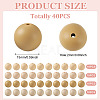 40Pcs 4 Colors Round Silicone Focal Beads SIL-TAD0001-02E-4